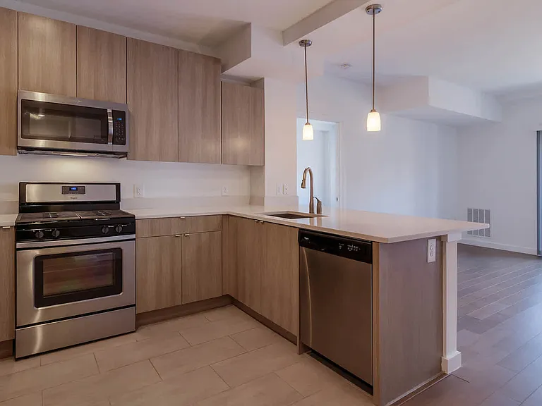 Kitchen and Living Room with Hard Surface Flooring