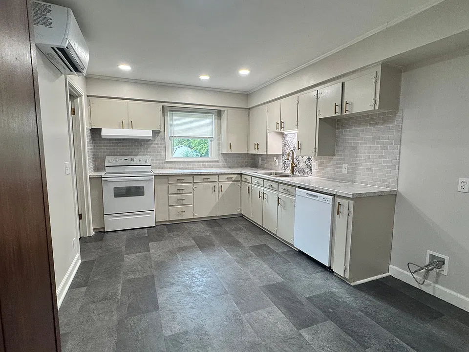 New dishwasher, fridge (not installed yet), LVP