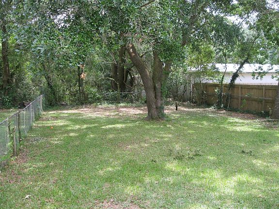 fenced back yard