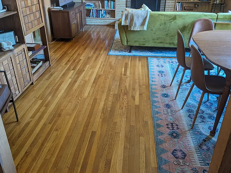 Living room and dining room from front entrance