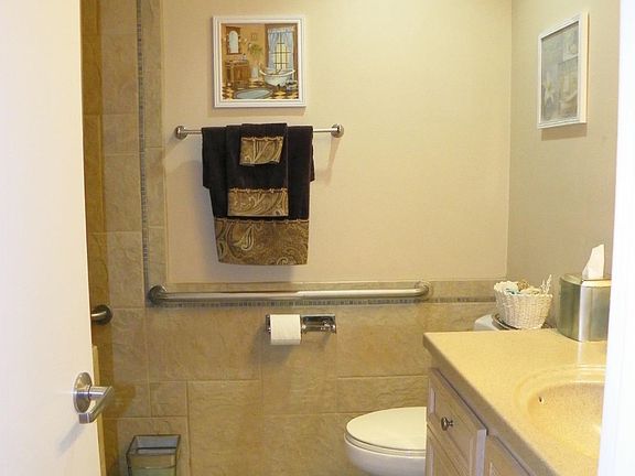Lovely second bath conveniently located for guests.
