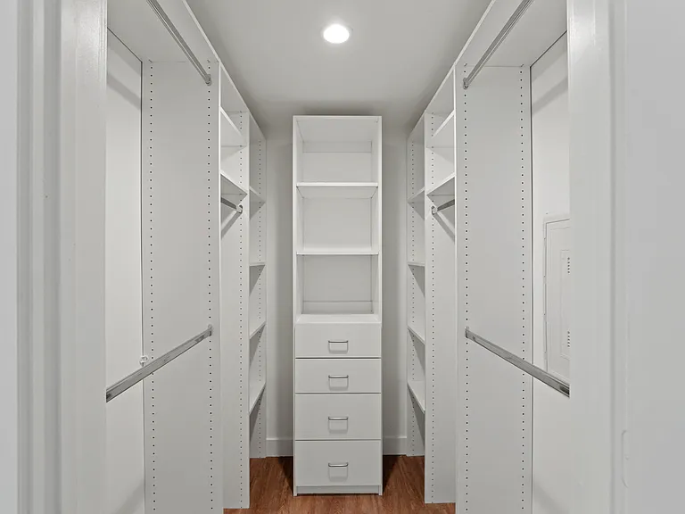 Walk-In Closet with Built-In Organizers
