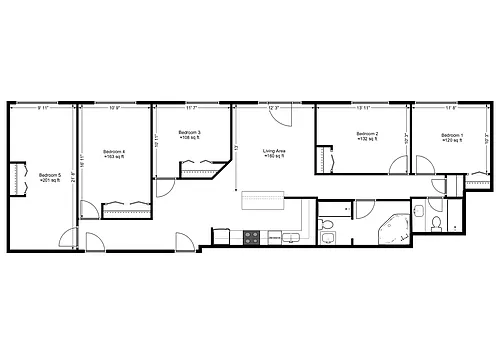 Floor plan 5 Bedroom- 97
