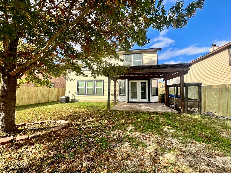 Backyard and pergola