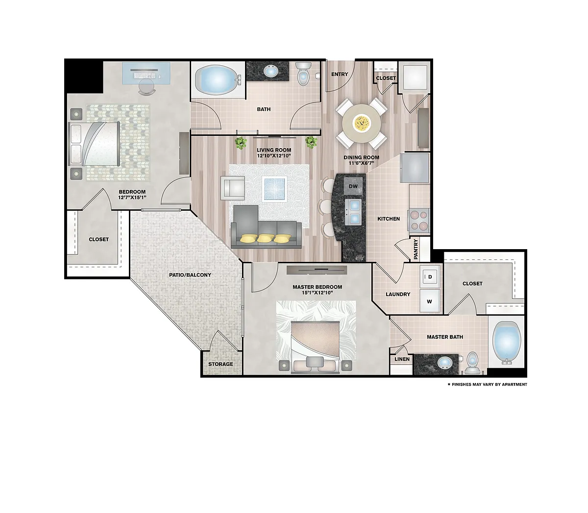 Floor plan The Fontainebleau - Renovated