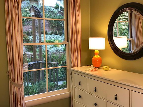 Bedroom window looking into the garden.