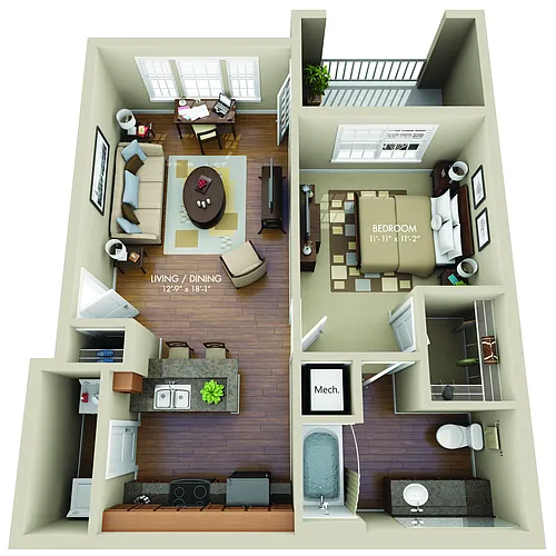 Floor plan Pisgah-A1
