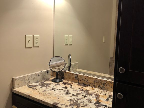 Dressing area with mirror