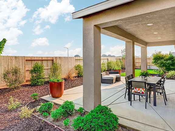 Beautifully landscaped backyard