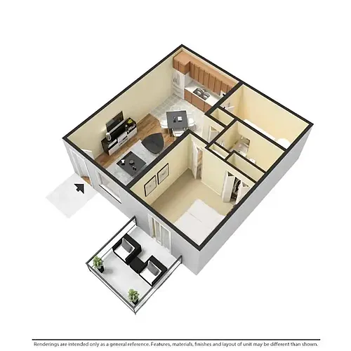 Floor plan 1 bedroom