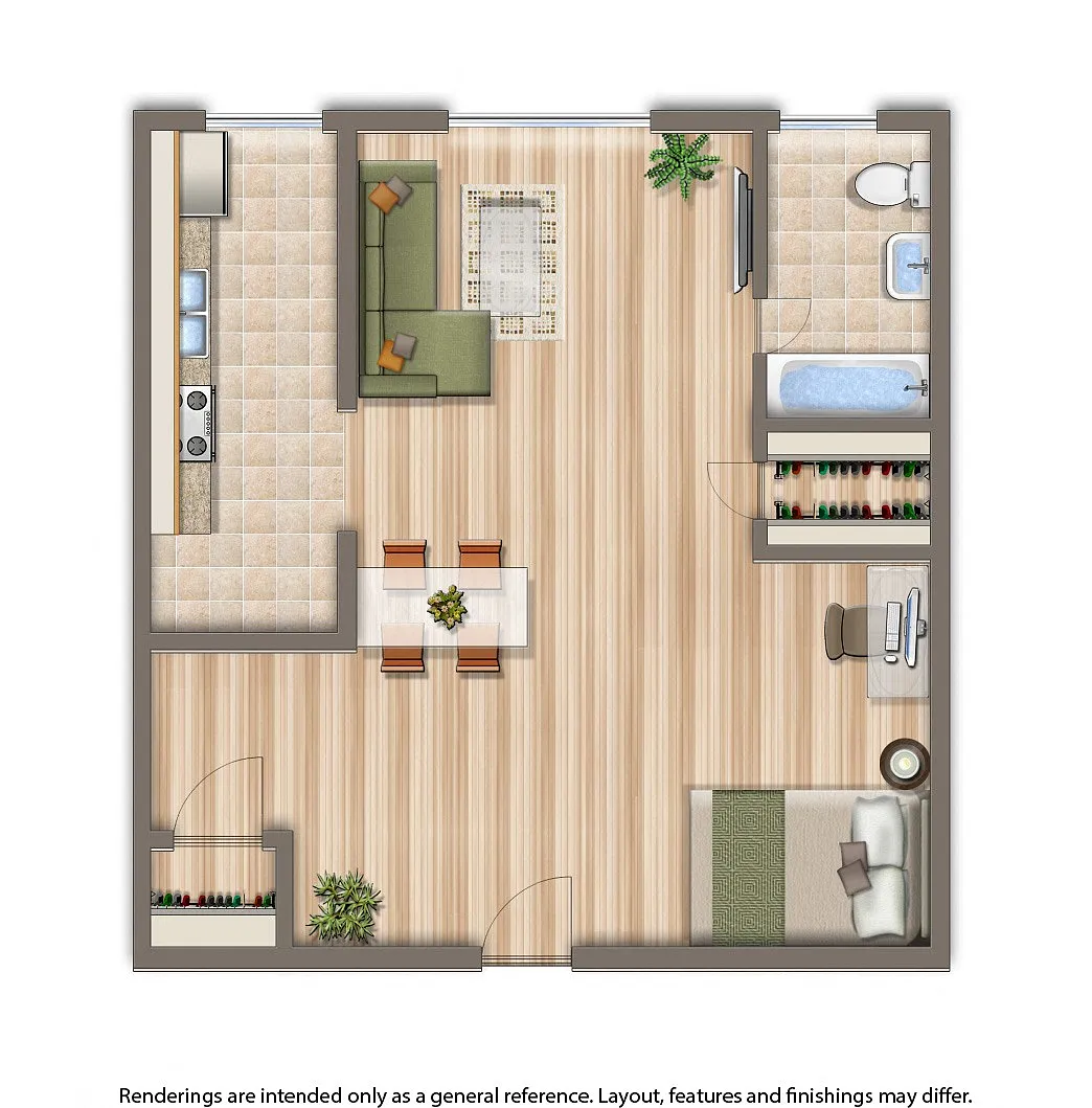 Floor plan Studio A
