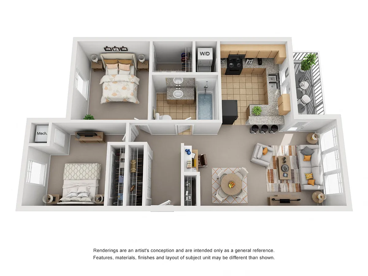Floor plan 2 bed 1 Bath