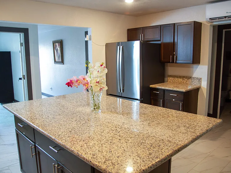 Spacious kitchen with plenty of cabinets