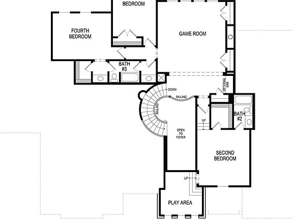 Hudson FS w Media Second Floor Plan