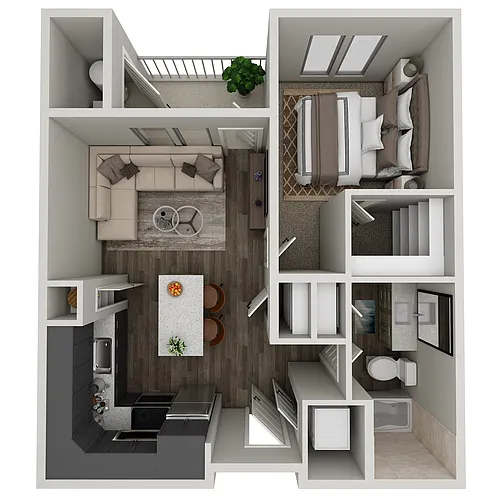 Floor plan 1x1-665