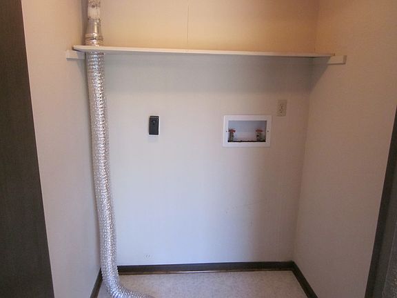 W/D hookups off kitchen