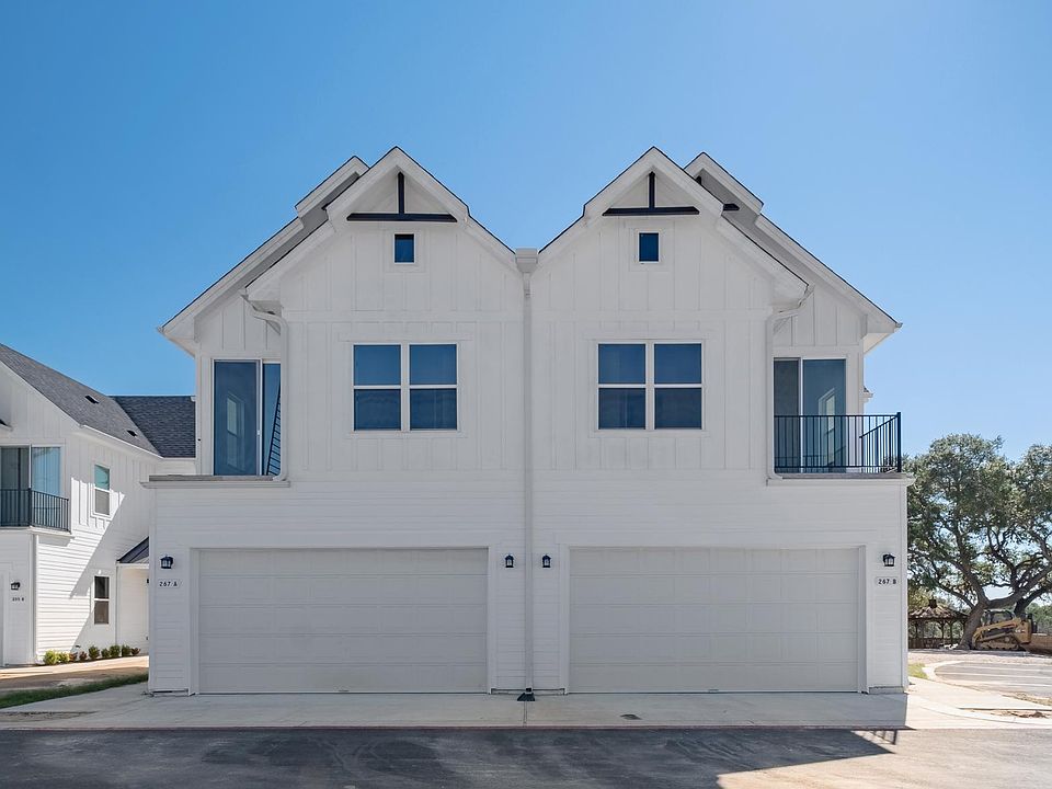 attached 2 car garage (unit available is on the right)