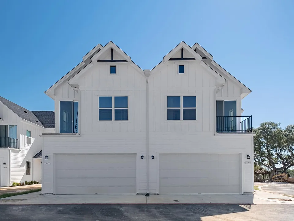 attached 2 car garage (unit available is on the right)