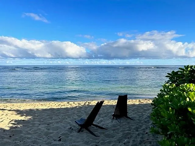White sand crystal clear swimming beach as your back yard