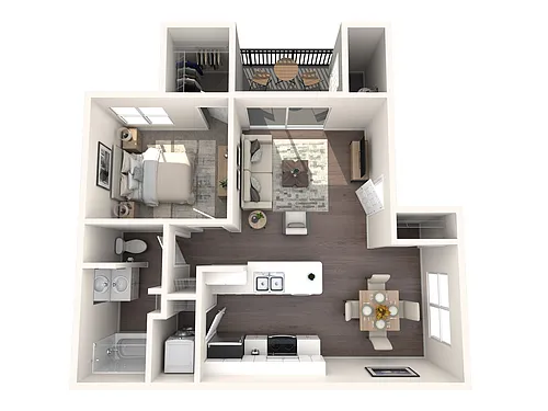Floor plan 1 Bedroom 1 Bathroom