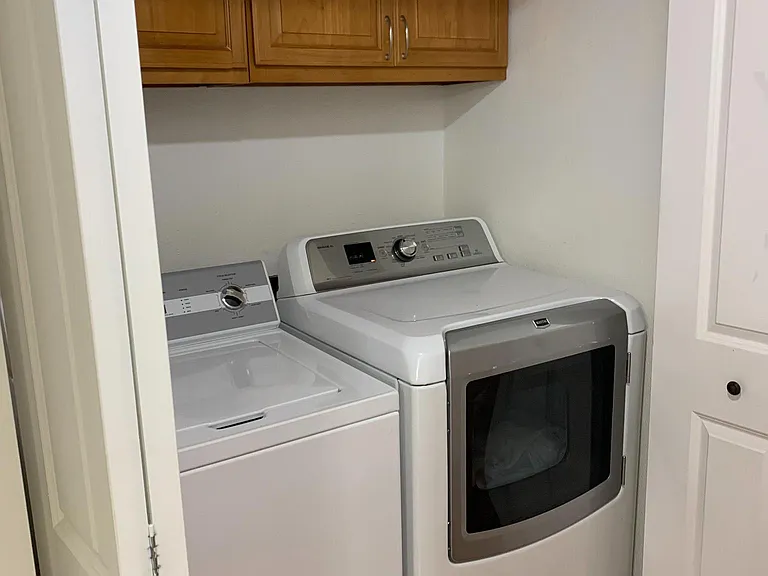 Washer and dryer.