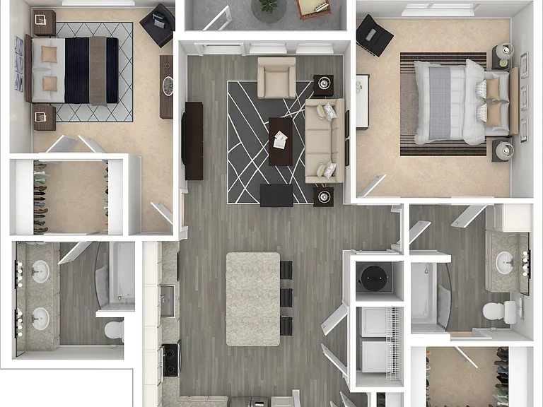 2 Bedroom | 2 Bath | 1197 SF 2 Bedroom | 2 Bath | 1197 SF