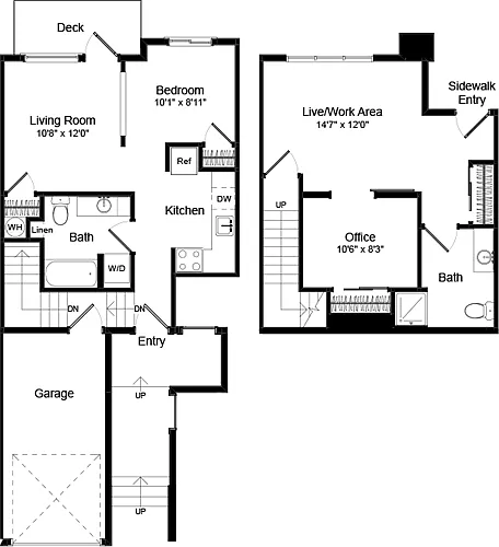 Floor plan Live Work 1-A - Phase III
