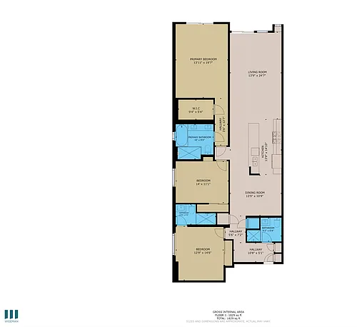 Floor plan 3 bedroom + 3 bath + den