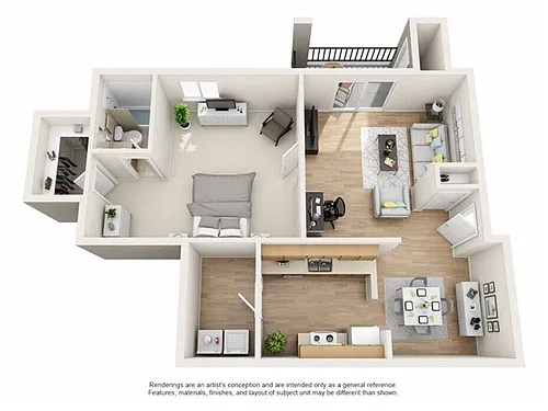 Floor plan 1 Bedroom 1 Bathroom