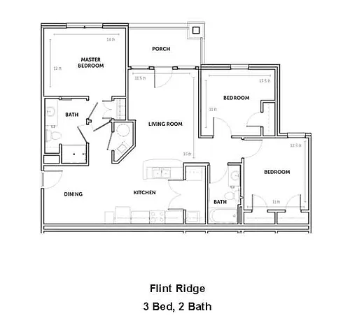 Floor plan 3 Bedroom