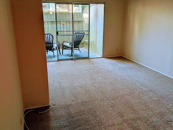 living room and patio