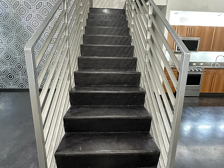 Staircase to loft level.