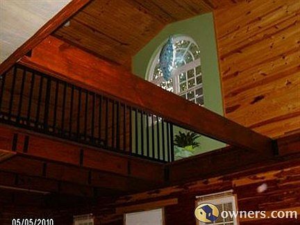 looking up at landing from living room
