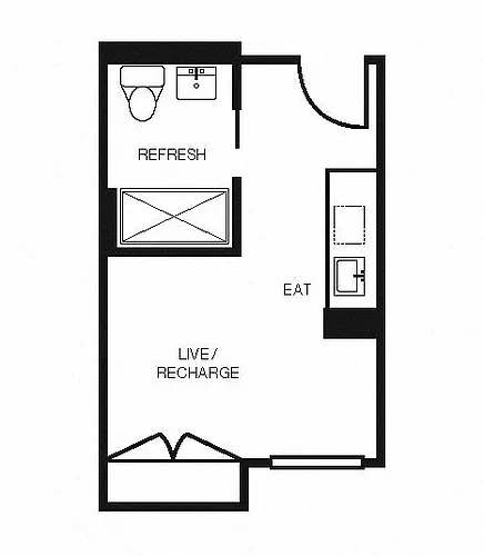 Floor plan Studio J AFF