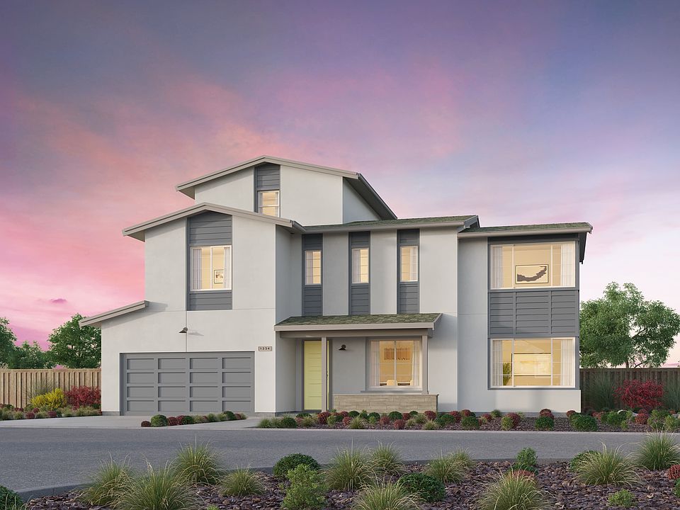 Elevation A of the Exterior Rendering of Residence Five at Melrose in Dublin, CA by Brookfield Resid