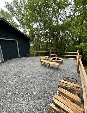 side fire pit area