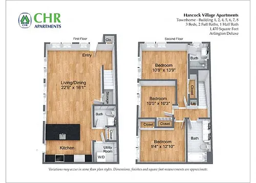 Floor plan 3 Bed/2.5 Bath Townhome - New Construction