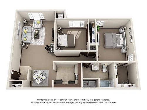 Floor plan Classic 2 Bedroom