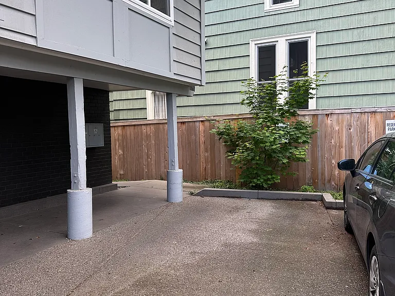 Reserved off-street parking spot