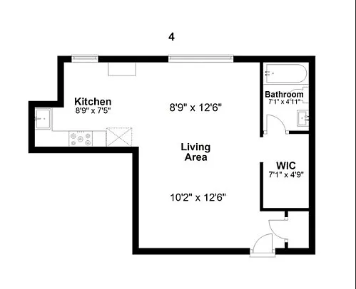 Floor plan Studio 4
