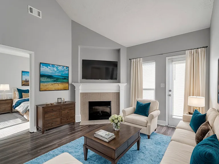 Virtually staged only - living area
