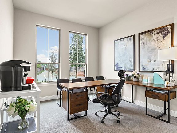 Study Home Office in the Plaza home plan by Trophy Signature Homes