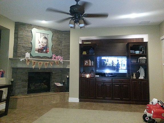 New fireplace and ent unit