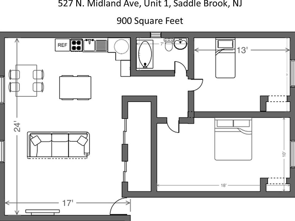 1st image of 527 N Midland Ave APT 1