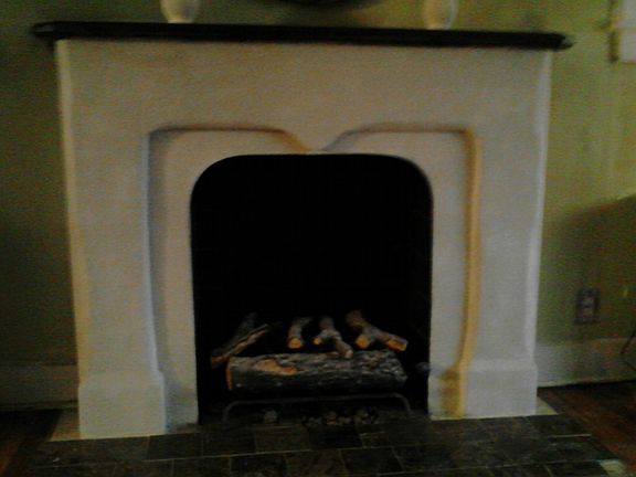 faux fireplace