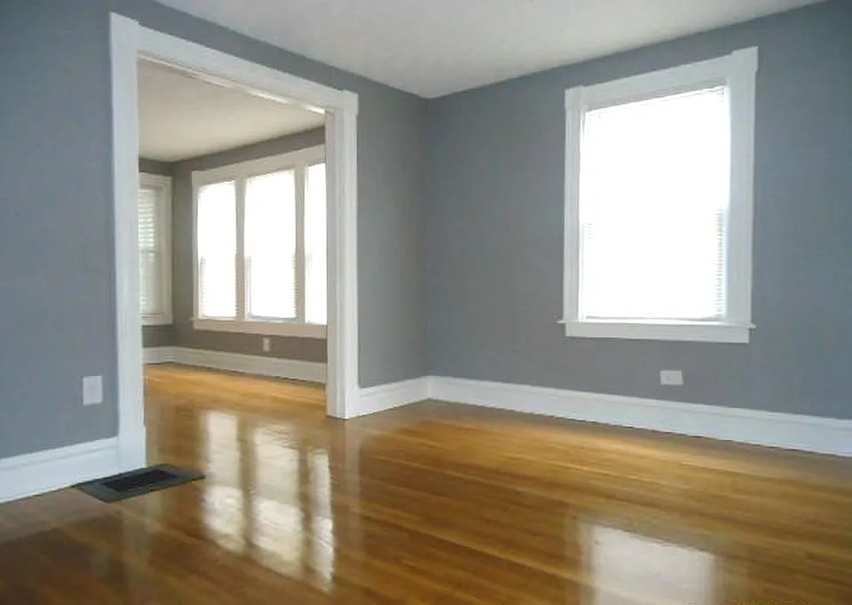 View from living room to dining room