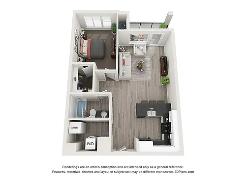 Floor plan 1 Bedroom