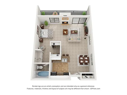 Floor plan 0x1br