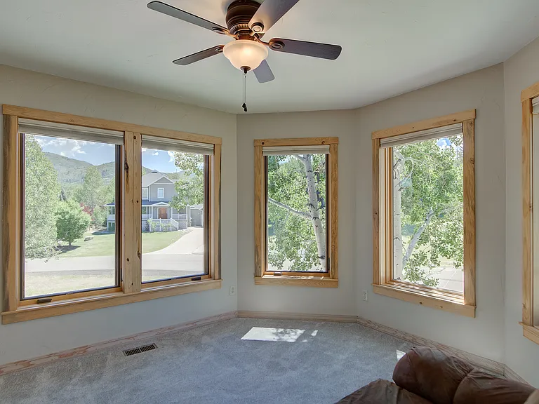 This is my favorite room in the house with all the bright windows!