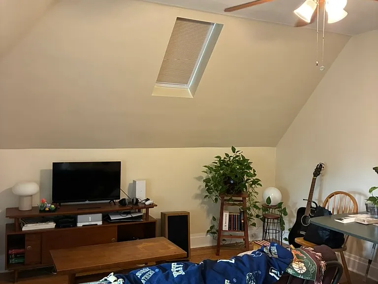 High ceilings and skylight
